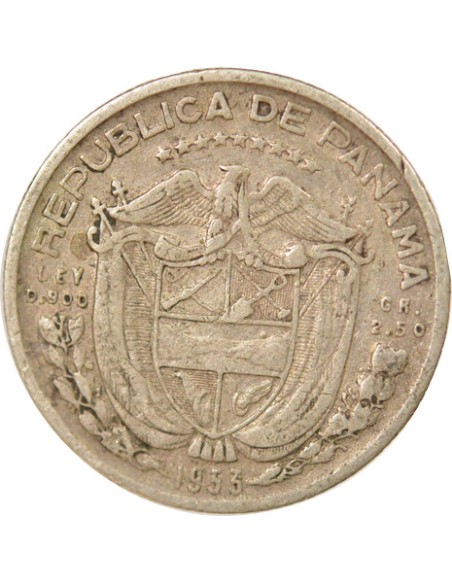 Panama 50 ans de la République 1/10 balboa Argent 1953 Mo Mexico City