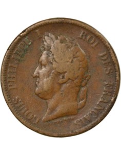 Colonies Françaises Louis-Philippe Ier 10 centimes Bronze 1843 A - Paris 2