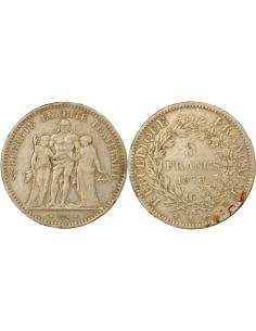 5 francs Argent 1878 K Bordeaux