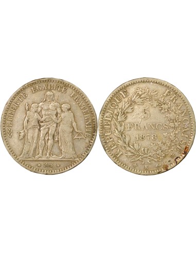 5 francs Argent 1878 K Bordeaux