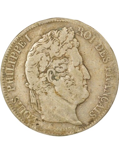 Louis-Philippe Ier Tr. en Relief 5 francs Argent 1839 D Lyon
