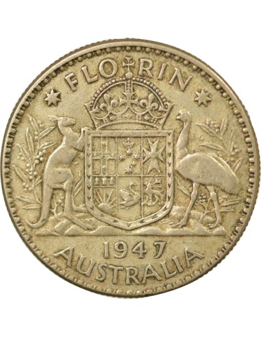 Empereur des Indes 1 florin Argent 1947 M Melbourne