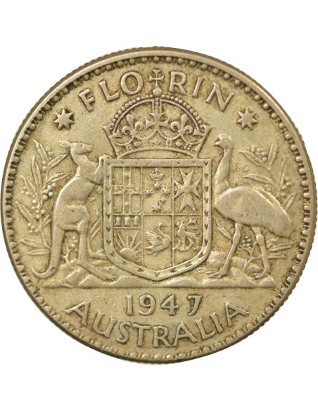 Empereur des Indes 1 florin Argent 1947 M Melbourne