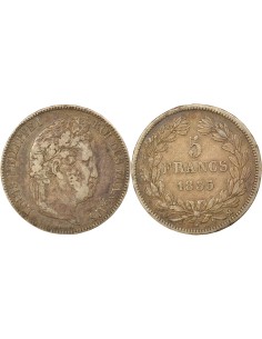 Louis-Philippe Ier Tr. en Relief 5 francs Argent 1835 M Toulouse