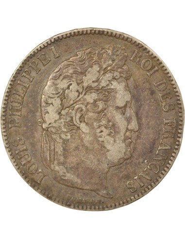 Louis-Philippe Ier Tr. en Relief 5 francs Argent 1835 M Toulouse