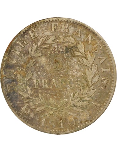 Roi d'Italie Empire 5 francs Argent 1810 A - Paris