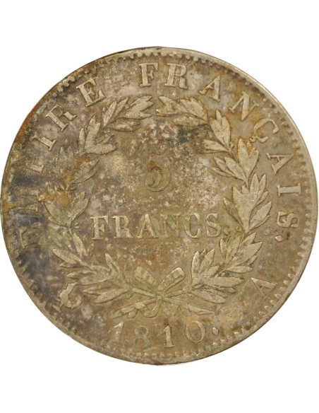 Roi d'Italie Empire 5 francs Argent 1810 A - Paris