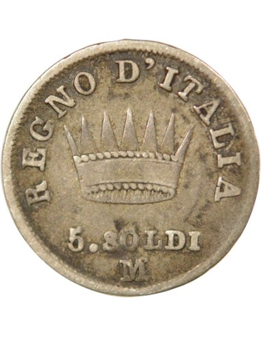 Roi d'Italie 5 soldi Argent 1811 M Milan
