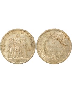 5 francs Argent 1872 A - Paris