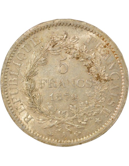 5 francs Argent 1872 A - Paris