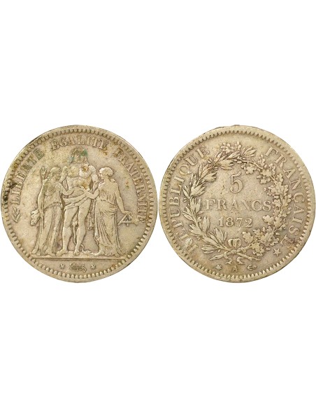 5 francs Argent 1872 A - Paris