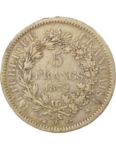 5 francs Argent 1872 A - Paris