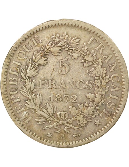 5 francs Argent 1872 A - Paris