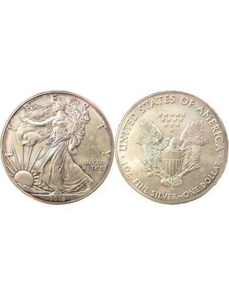USA American Silver Eagle 1 Dollar Argent 2018 W West Point
