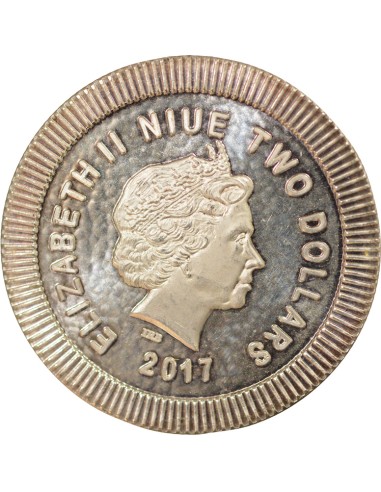 Ile Niue Chouette d'Athènes 2 dollars Argent 2017 Silver Towne