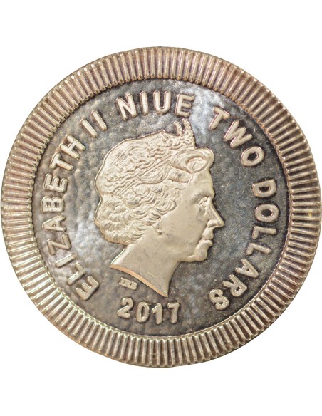 Ile Niue Chouette d'Athènes 2 dollars Argent 2017 Silver Towne