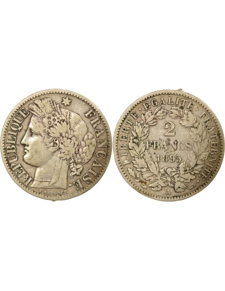 IIIe République 2 francs Argent 1895 A - Paris
