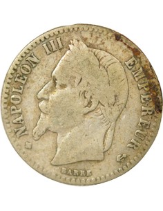 Bonaparte Charles Louis Napoléon (Napoléon III) Tête Laurée 50 centimes Argent 1867 BB Strasbourg 2