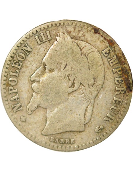 Bonaparte Charles Louis Napoléon (Napoléon III) Tête Laurée 50 centimes Argent 1867 BB Strasbourg