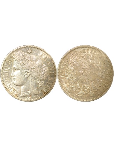 IIIe République 2 francs Argent 1887 A - Paris