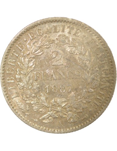 IIIe République 2 francs Argent 1887 A - Paris
