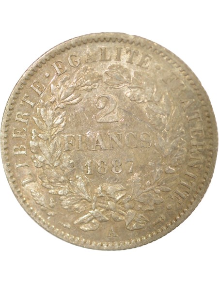 IIIe République 2 francs Argent 1887 A - Paris