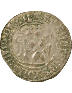 Duché de Bretagne François II de Bretagne A la Targe 1 blanc Billon 1458-1488 T Nantes 2