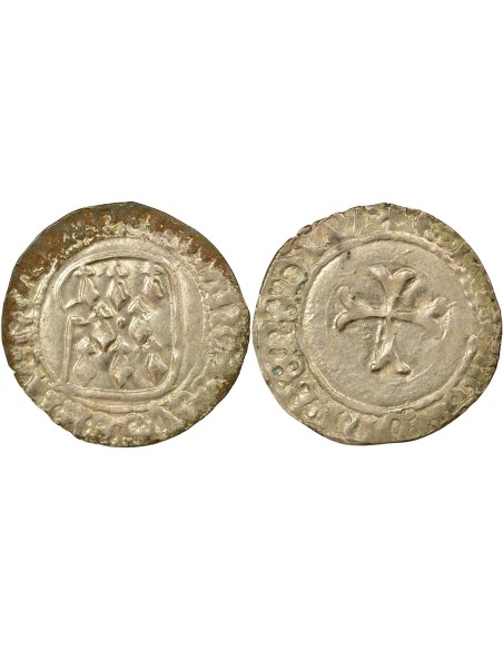 Duché de Bretagne François II de Bretagne A la Targe 1 blanc Billon 1458-1488 9 Rennes
