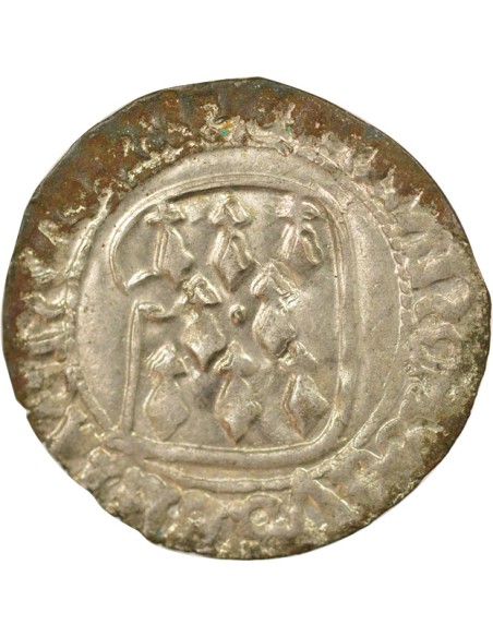 Duché de Bretagne François II de Bretagne A la Targe 1 blanc Billon 1458-1488 9 Rennes
