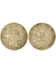 IIIe République 50 centimes Argent 1872 K Bordeaux