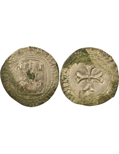 Duché de Bretagne François II de Bretagne A la Targe 1 blanc Billon 1458-1488 9 Rennes