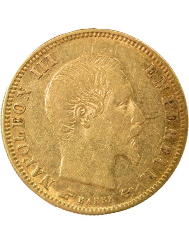 Napoléon III Tête nue 5 francs Or 1857 A - Paris