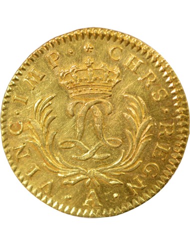 Louis XV Mirliton aux Grandes Palmes 1 louis d'or Or 1724 A - Paris