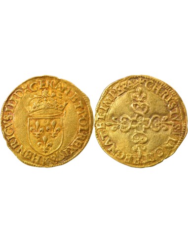 Henri III Au Soleil 1 ecu d'or Or 1578 K Bordeaux