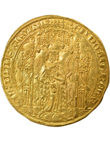 Edouard dit le Prince Noir 1 pavillon d'or Or 1362-1372 H La Rochelle