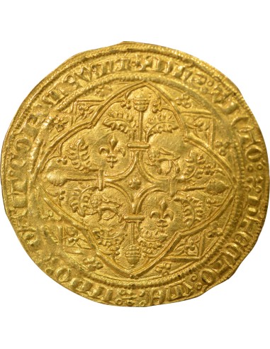 Edouard dit le Prince Noir 1 pavillon d'or Or 1362-1372 H La Rochelle