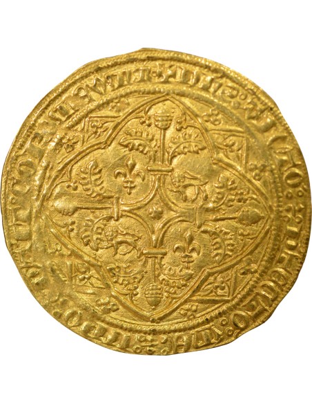 Edouard dit le Prince Noir 1 pavillon d'or Or 1362-1372 H La Rochelle