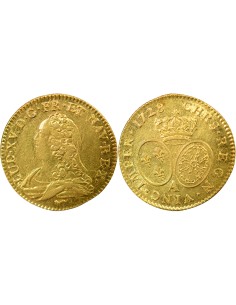 Louis XV Au Buste Habillé 1/2 louis d'or Or 1728 A - Paris