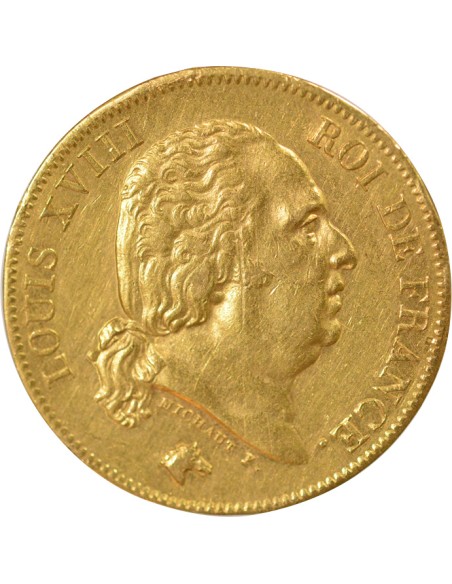 Louis XVIII 40 francs Or 1824 A - Paris