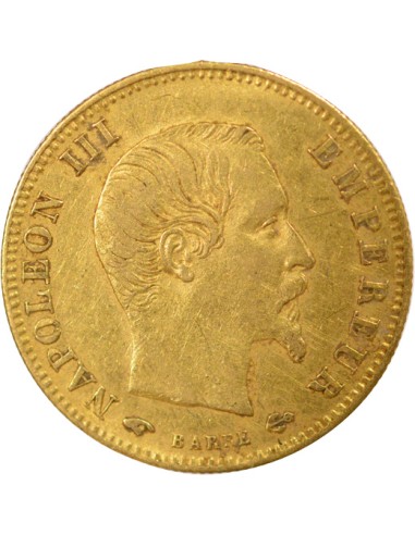 Napoléon III Tête nue 5 francs Or 1858 A - Paris