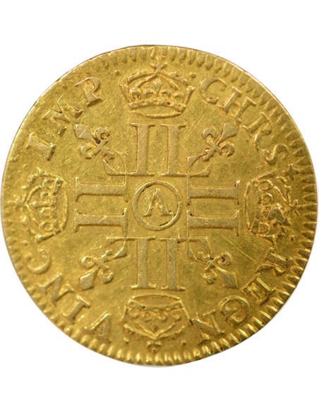 Louis XIII A la Mèche Longue 1/2 louis d'or Or 1642 A - Paris