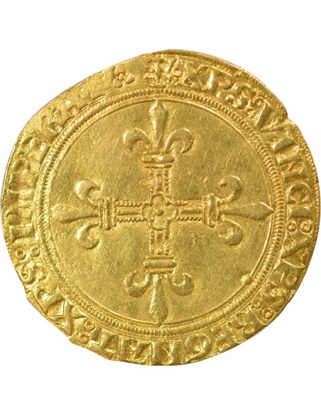 Louis XII Au Soleil 1 ecu d'or au soleil Or 1498-1507 Saint-Pourçain