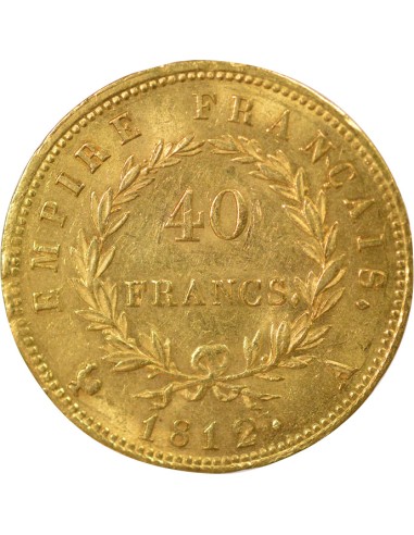 Roi d'Italie Empire 40 francs Or 1812 A - Paris