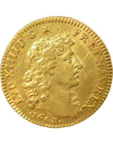 Louis XIV Aux Huit L 1 louis d'or Or 1668 A - Paris