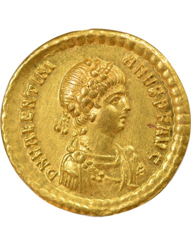 Rome Empire Valentinien II Concordia Assise 1 solidus Or 378-383 Constantinople