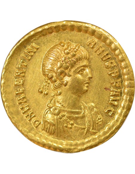 Rome Empire Valentinien II Concordia Assise 1 solidus Or 378-383 Constantinople