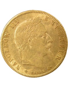 Napoléon III Tête Laurée 5 francs Or 1866 A - Paris 2