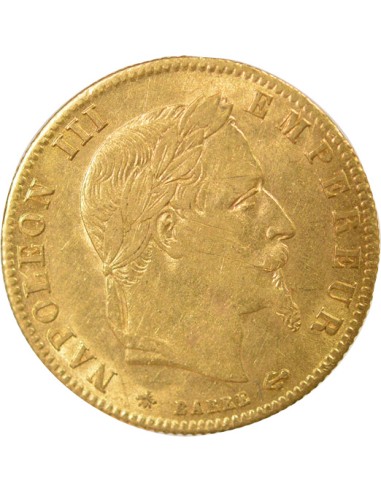 Napoléon III Tête Laurée 5 francs Or 1866 A - Paris