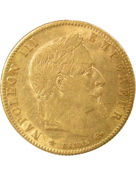 Napoléon III Tête Laurée 5 francs Or 1866 A - Paris