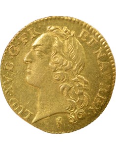 Louis XV Au Bandeau 1 louis d'or Or 1753 W Lille 2
